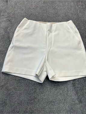 Rachel Zoe High-Waist White Tailored Shorts